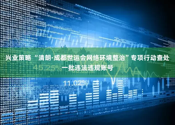 兴业策略 “清朗·成都世运会网络环境整治”专项行动查处一批违法违规账号
